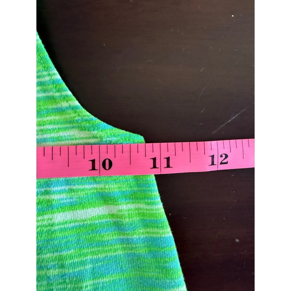 Old Navy Active Girls XS Green Striped Tank Top Athletic Layering Go-Dry - Picture 8 of 10
